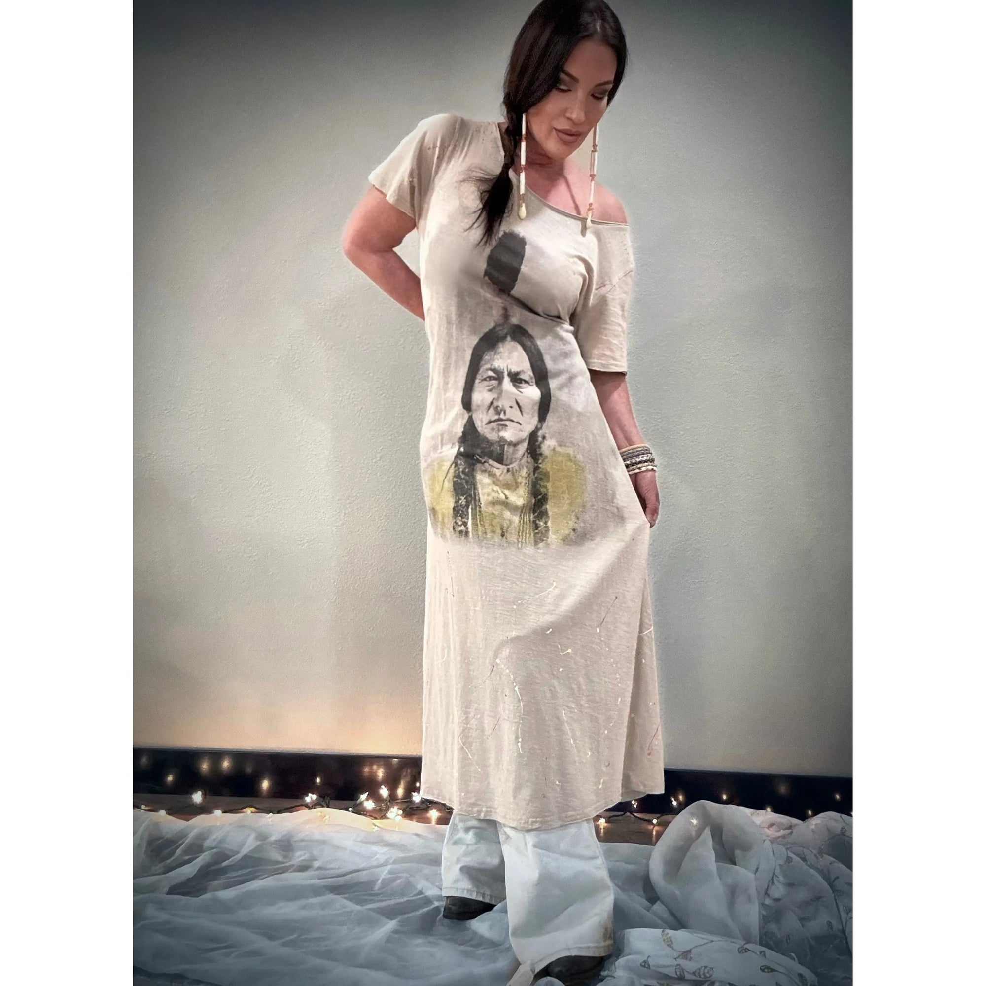 Sitting Bull T Shirt Dress